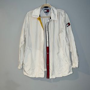 White windbreaker